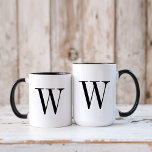 Minimalist Monogram Mug<br><div class="desc">Modern farmhouse coffee mug personalised with a classic family monogram initial or other custom text. Use the design tools to add your own text and photos to create a unique one of a kind gift for newlyweds or housewarming.</div>