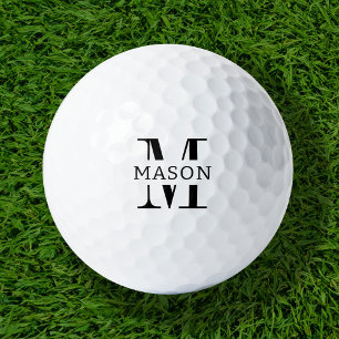 Minimalist Monogram Personalised Golf Balls