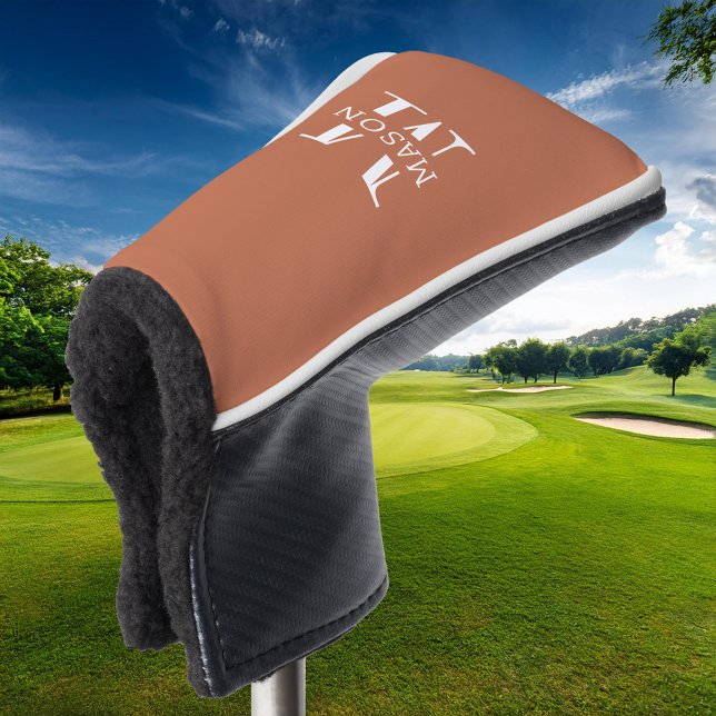 Minimalist Monogram Personalised Golf Head Cover (Creator Uploaded)