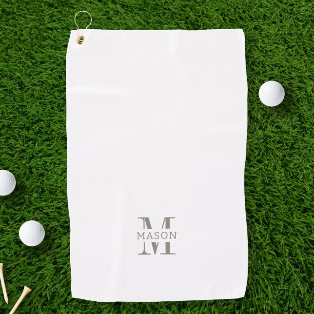 Minimalist Monogram Personalised Golf Towel (Creator Uploaded)