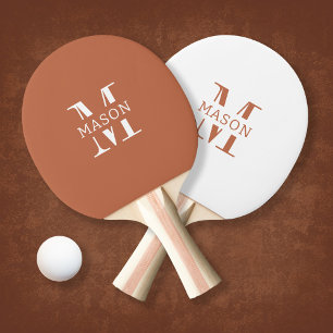 Minimalist Monogram Personalised Ping Pong Paddle