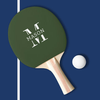 Minimalist Monogram Personalised Ping Pong Paddle