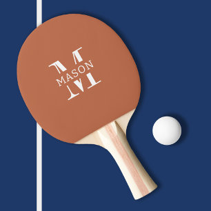 Minimalist Monogram Personalised Ping Pong Paddle