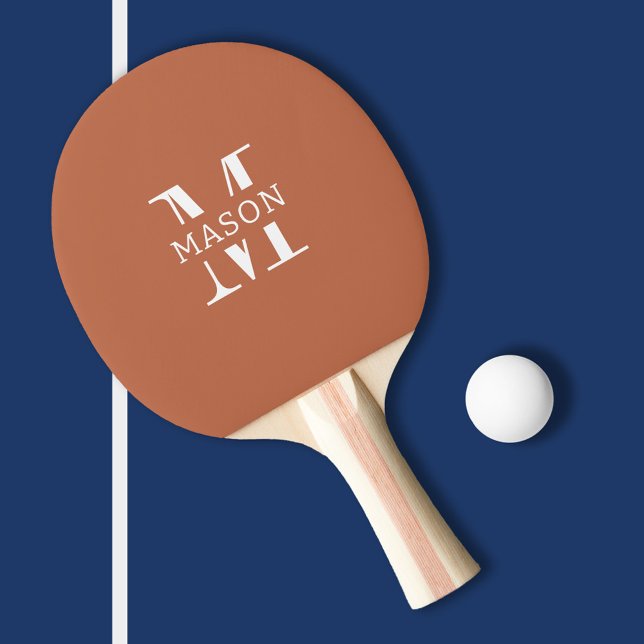 Minimalist Monogram Personalised Ping Pong Paddle (Creator Uploaded)