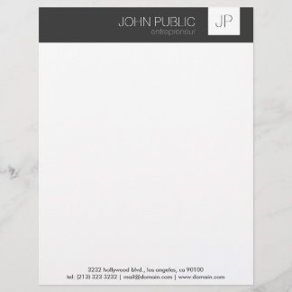 Minimalist Monogram Personalized Letterhead