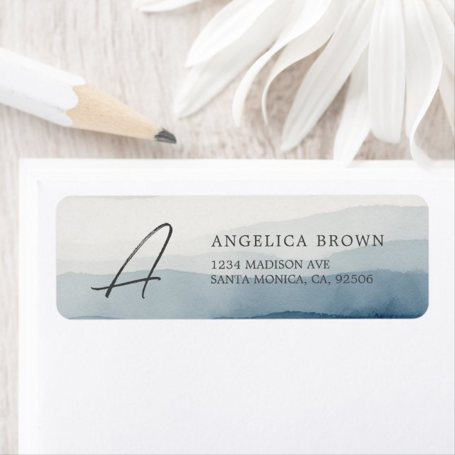 Minimalist Monogram Return Address Label (Insitu)