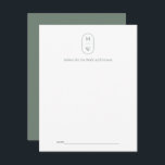 Minimalist Monogram Sage Green Wedding Advice Card<br><div class="desc">Minimalist Monogram Sage Green Wedding Advice Card. Personalise the custom text above. You can find additional coordinating items in our "Minimalist Monogram Sage Green & Moss Green Wedding" collection. ***PLEASE NOTE: ALL OF THE WORDING AND TEXT AND BACKGROUND COLOR IS EDITABLE. You can change all of the words and you...</div>