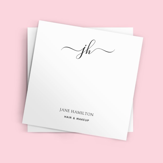 Minimalist Monogram Script Name Post-it Notes (Creator Uploaded)