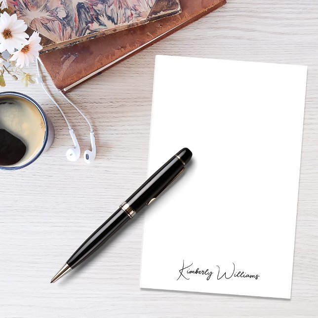 Minimalist Monogram Signature Script Personalised Stationery (Creator Uploaded)