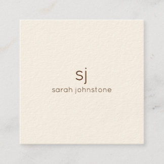Minimalist monogram  square business card