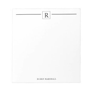 Minimalist Monogram Square Notepad