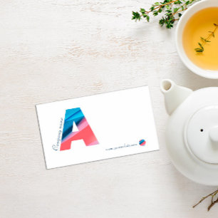 Minimalist monogram typography Business Card