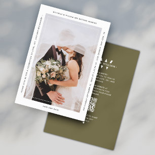 Minimalist Monogram Wedding Dark Taupe Modern Save The Date