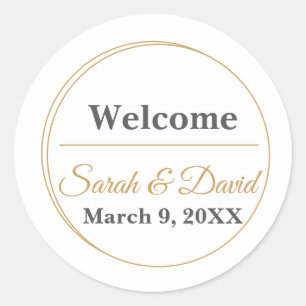 Minimalist Monogram Wedding Envelope Seal Sticker