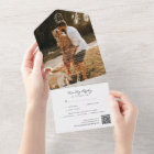Minimalist Monogram Wedding Photo QR Code