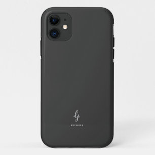 Minimalist Monogram with Name Case-Mate iPhone Case