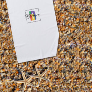 Minimalist monogrammed initial coloured letter B  Beach Towel