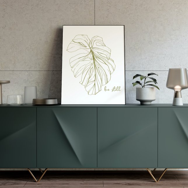 Minimalist Monstera Leaf Inspirational Quote Poster (Creator Uploaded)