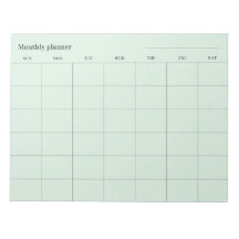 Minimalist Monthly planner, custom title Sun-Sat