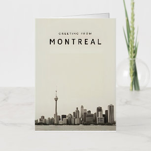 Minimalist Montreal Canada Skyline  Foil Greeting Card