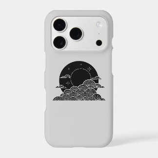 Minimalist Moon Clouds iPhone 17 Pro Case