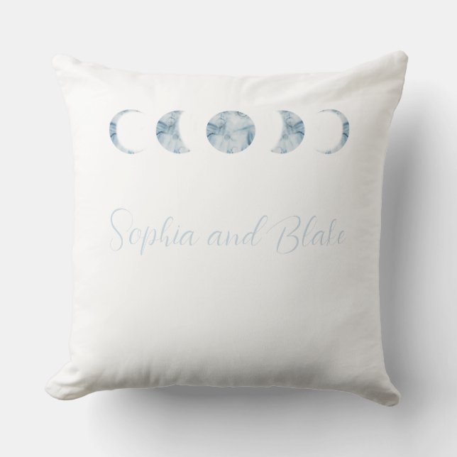 Minimalist Moon Phases Celestial Cushion (Front)