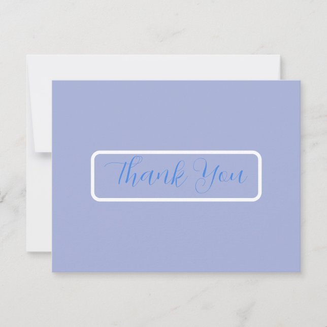 Minimalist Moon Phases Wedding Thank You Card (Front)