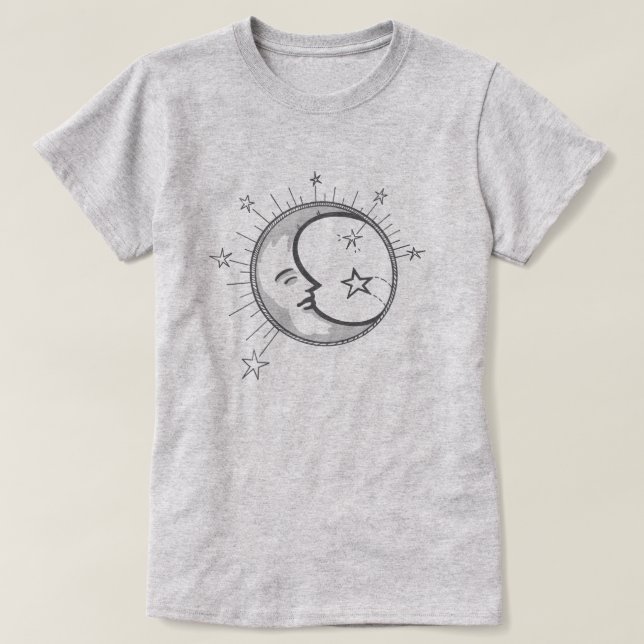 Minimalist Moon Tee/ T-Shirt (Design Front)