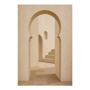 Minimalist Moroccan Archway Wall Art Poster 