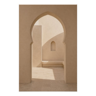 Minimalist Moroccan Patio Wall Art Poster
