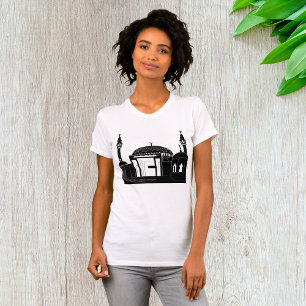 Minimalist Mosque Architecture Line Art T-Shirt