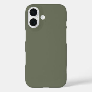 Minimalist Moss Green iPhone 16 Case – Customise
