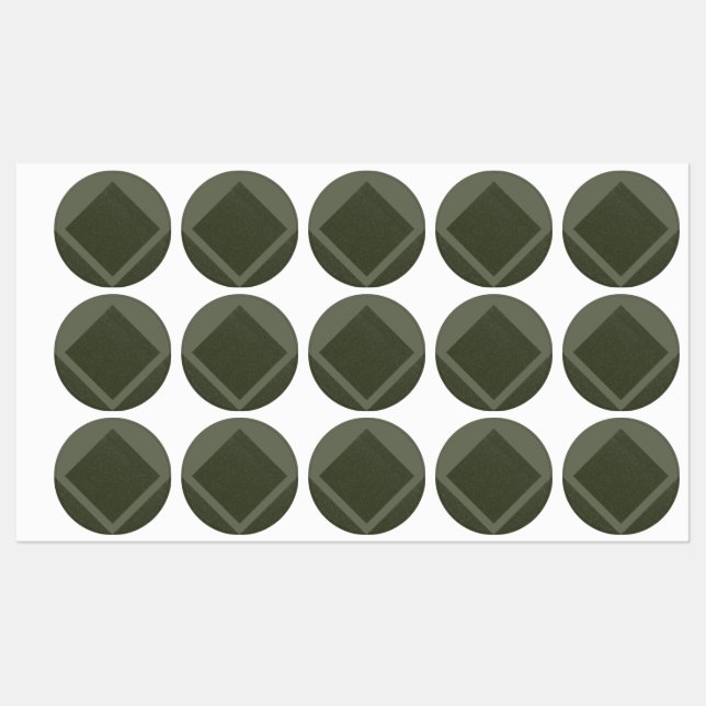 Minimalist Moss Green Label Seals (Sheet)