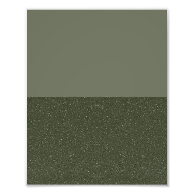 Minimalist Moss Green Poster Print – Customisable (Front)