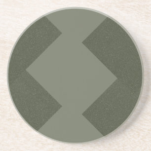 Minimalist Moss Green Sandstone Coaster
