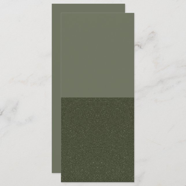 Minimalist Moss Green Two-Zone Invite – Customise (Front/Back)