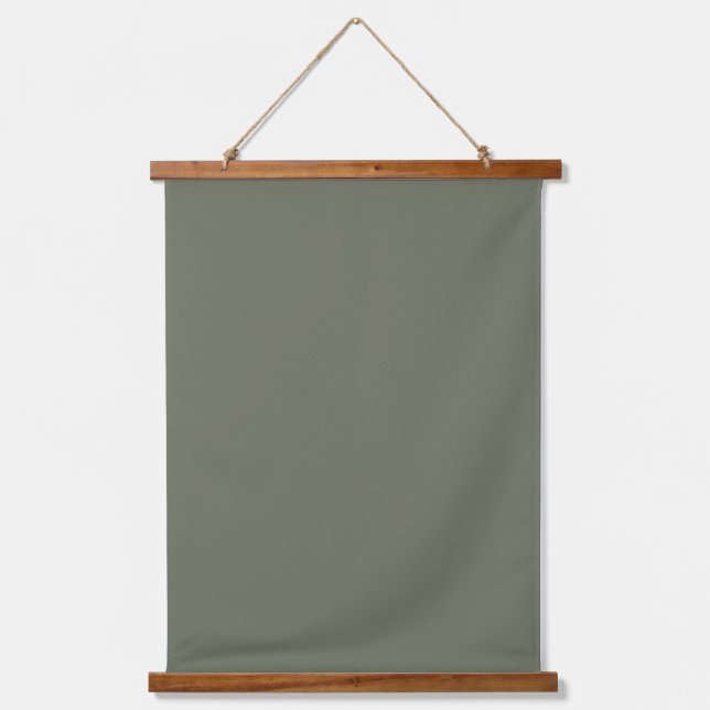 Minimalist Moss Green Wall Tapestry – Customisable (Front)