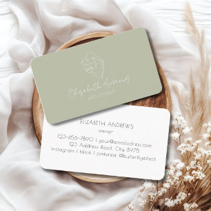 Minimalist Mother & Baby Line Art – Doula, Midwife Business Card