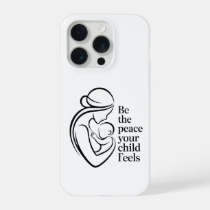 Minimalist Mother Baby Line Art Quote iPhone 15 Pro Case