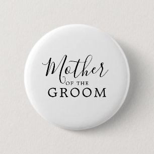 Minimalist Mother of the Groom Bridal Shower 6 Cm Round Badge
