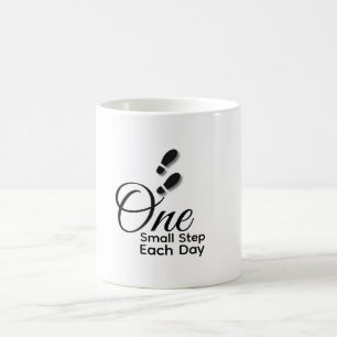 Minimalist Motivational Mug – One Small Step Each