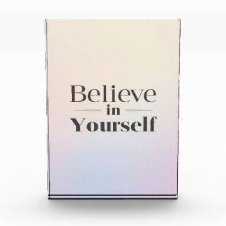Minimalist Motivational Poster: Believe in Yoursel Photo Block