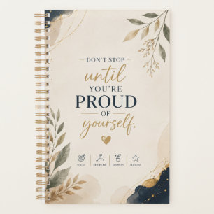 Minimalist Motivational Spiral Notebook Planner