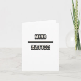 Minimalist Motivational Typography Mind Over Stick Card