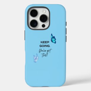 Minimalist Motivational You've Got This Baby Blue iPhone 16 Pro Case