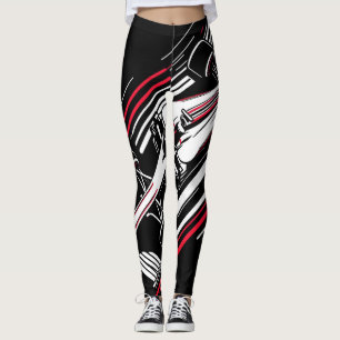 Minimalist Motorsport Formula Race Car Speed Lines Leggings