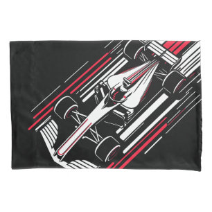 Minimalist Motorsport Formula Race Car Speed Lines Pillowcase