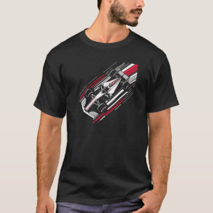 Minimalist Motorsport Formula Race Car Speed Lines T-Shirt