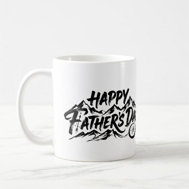Minimalist Mountain Ridge Father's Day Mug (Left)