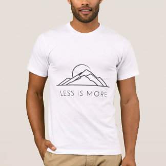 Minimalist Mountain T-Shirt  'Less Is More' Graph